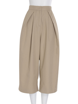 【CASUAL】タックデザインクロップドワイドパンツ