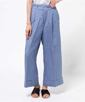 ベルト付きワイドパンツ