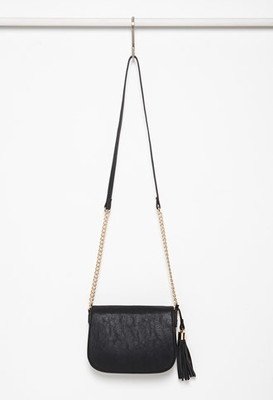 タッセルフェイクレザーショルダーバッグ