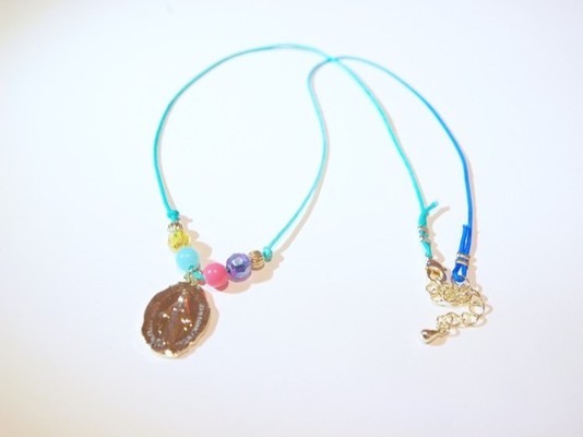 コードネックレス（グラデ＋メダイ）2