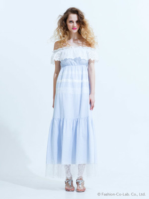 オフショルレースマキシ／Nina mew (ニーナミュウ) 