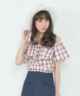 【Ray ViVi掲載】チェックフレアトップス