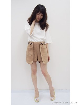 ウエストスピンドルスカートパンツ