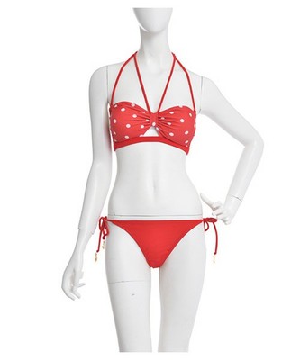 LAGUNAMOON ドットプリントバンドゥビキニ