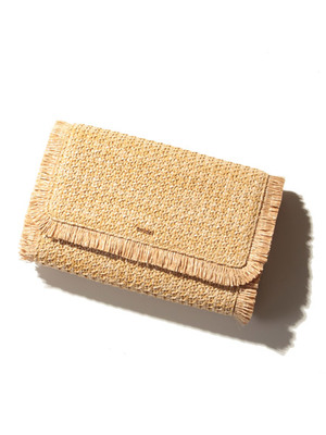 snidel (スナイデル)  フリンジ編みクラッチバッグ