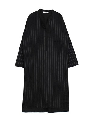 ピンストライプシャツワンピース