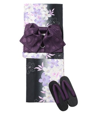 半身柄セット浴衣E1