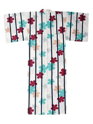 縦縞柄浴衣単品