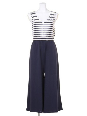 ボーダーガウチョオールインワン