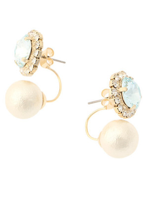 コットンパールつりビジューピアス