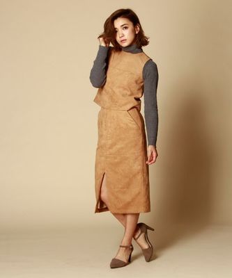 スウェードスタイルプルオーバー キャメル