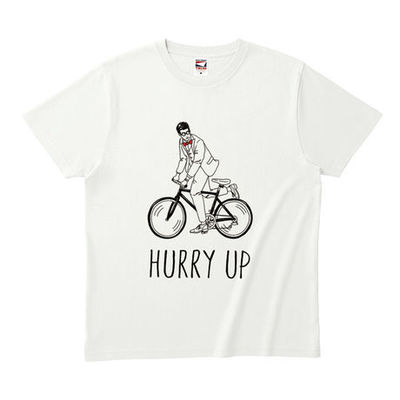 T-shirt - HURRY UP （white）