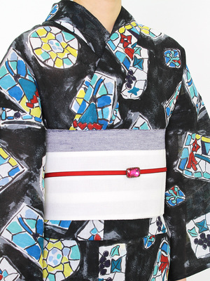 ステンドガラス　浴衣