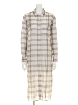 【BIJ】 先染めチェックロングSH