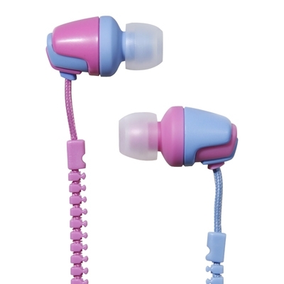 NAGAOKA ファスナーコードイヤホン Purple Pink