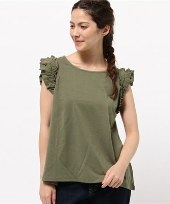 袖ギャザーフリルプルオーバー/Vis