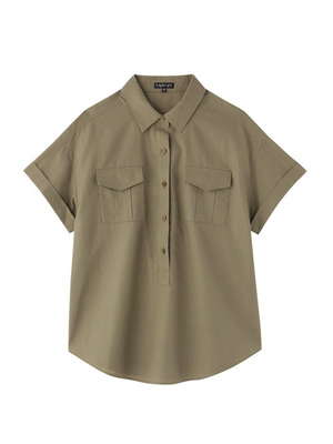 コットンシルクツイルシャツ