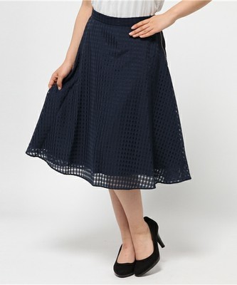 ギンガムフレアスカート