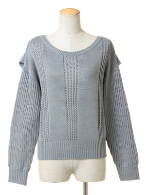 ビッグリボンニットトップス