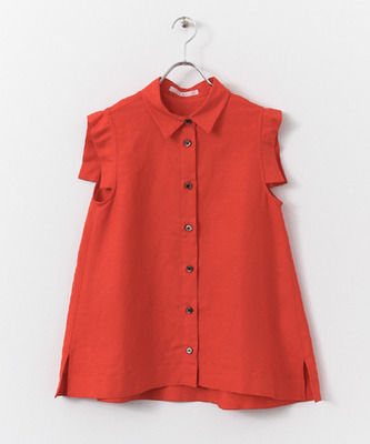 WEB限定 ノースリーブフレアシャツ