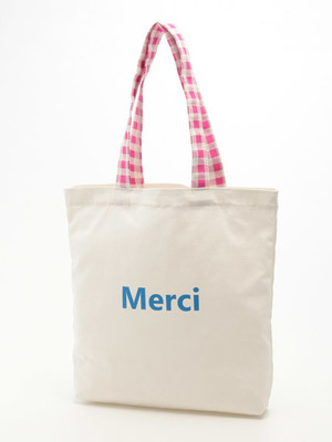 チェック ロゴ トート