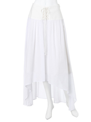 GYDA フロントレースアップマキシスカート