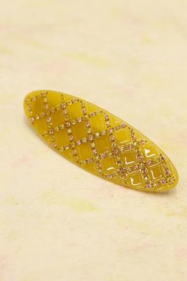 Cremyellow エレガントBijou装飾ellipseバレッタ