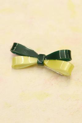 Ribbonモチーフhairpin(Green×LightGreen)