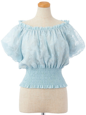 オパールバルーンスリーブトップス