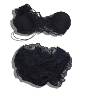 soft bra&shorts cotton black (So0)