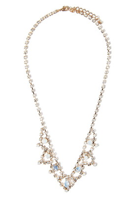 FOREVER 21 スカラップラインストーンステートメントネックレス