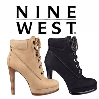 NINE WEST☆ハイヒールレースアップブーティーALPACHEE BOOTIE