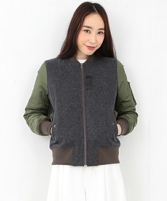 【予約】メルトン コンビ MA-1 ジャケット