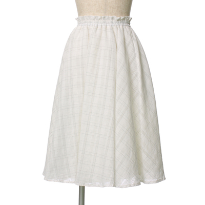 チェックギャザースカート