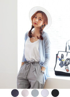 シースルーフレアオープンカーディガン・全5色・b44528