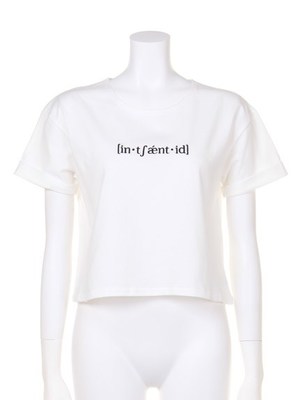 刺繍ロゴロールアップTシャツ