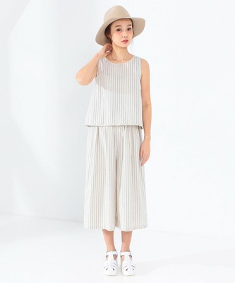 Another Edition 2wayノースリーブプルオーバー×サロペット(ストライプ)