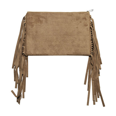 フェイクスエードフリンジクラッチバッグ