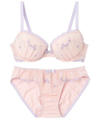 小花エンブレース　ブラ＆ショーツ