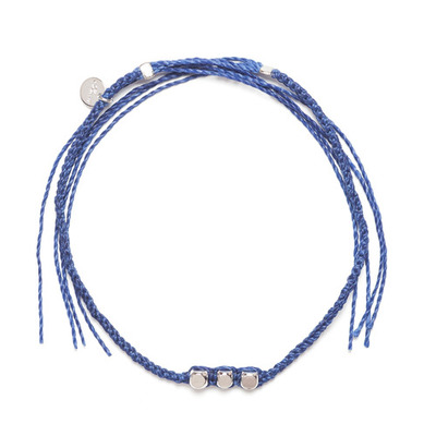 Brass Beadsミサンガ / Blue