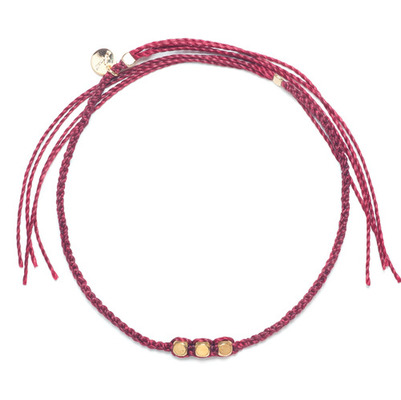 Brass Beadsミサンガ / Red