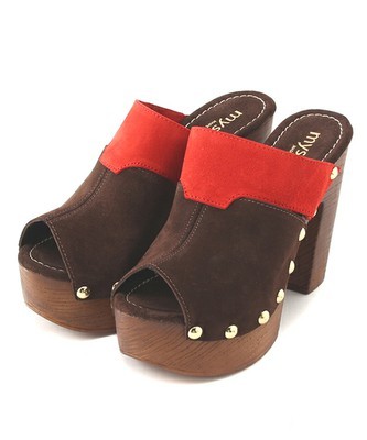 Sandy Shoes 配色スエードサボ