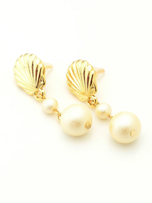 シーモチーフパールピアス