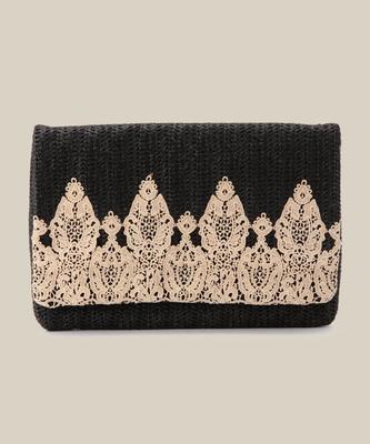 レースフラップクラッチバッグ