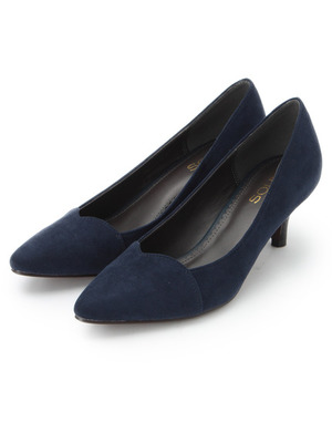 ハートカットポインテッドトゥパンプス