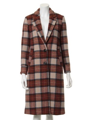 チェックシングルチェスターコート