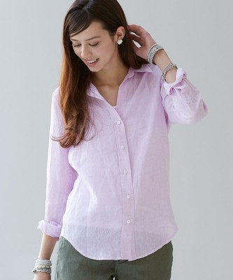 green label relaxing WOMENS再入荷 GT ベルギー リネンシャツ