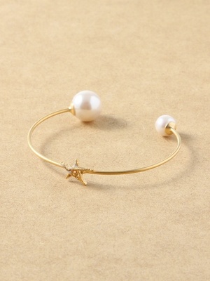 パール風モチーフバングル
