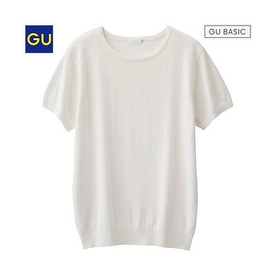 （GU）クルーネックセーター（半袖）Ａ