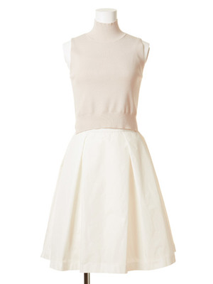 タフタコンビニットワンピース